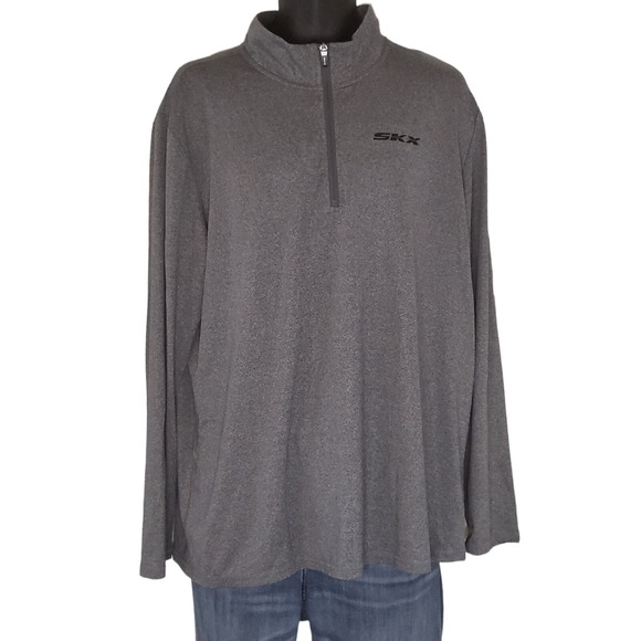 Skechers Other - Skechers SKX 1/4 Zip Pullover Shirt Mens XL Gray Long Sleeve Mock Neck Athletic